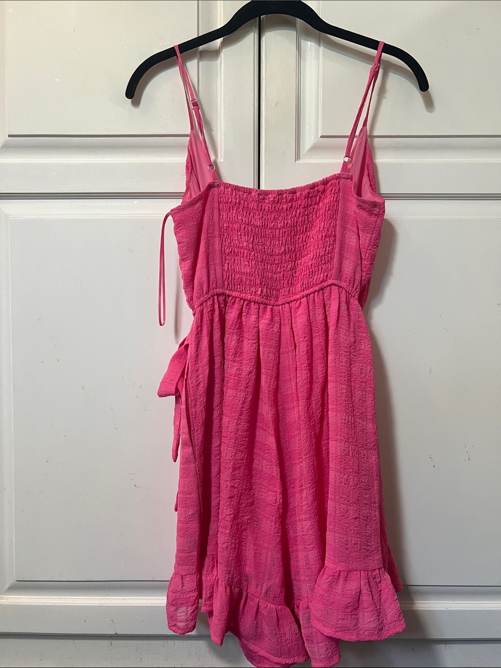 Bright Pink Ruffle Romper - Picture 2 of 3